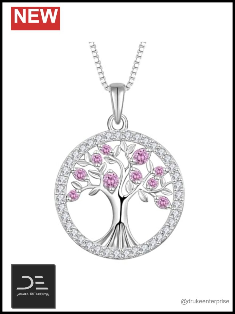 925 Sterling Silver Tree of Life Pendant Necklace